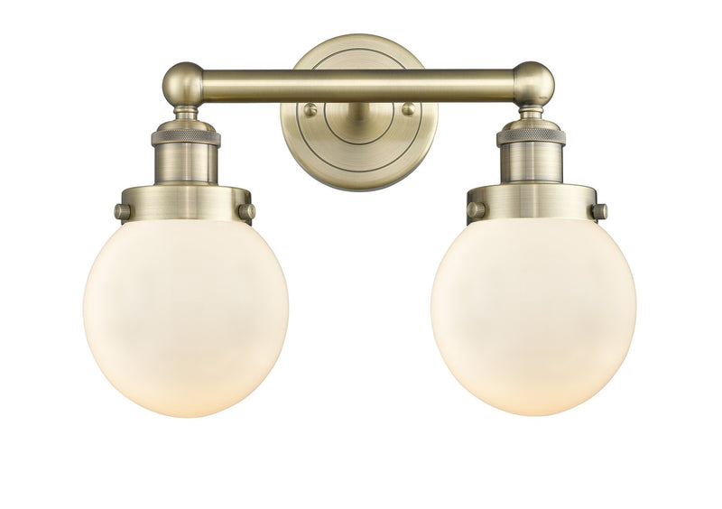 Innovations 616-2W-AB-G201-6 Two Light Bath Vanity, Antique Brass
