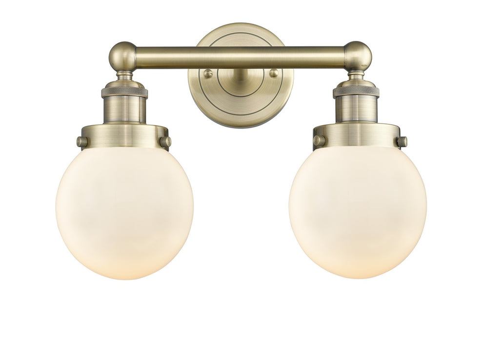 Innovations 616-2W-AB-G201-6 Two Light Bath Vanity, Antique Brass