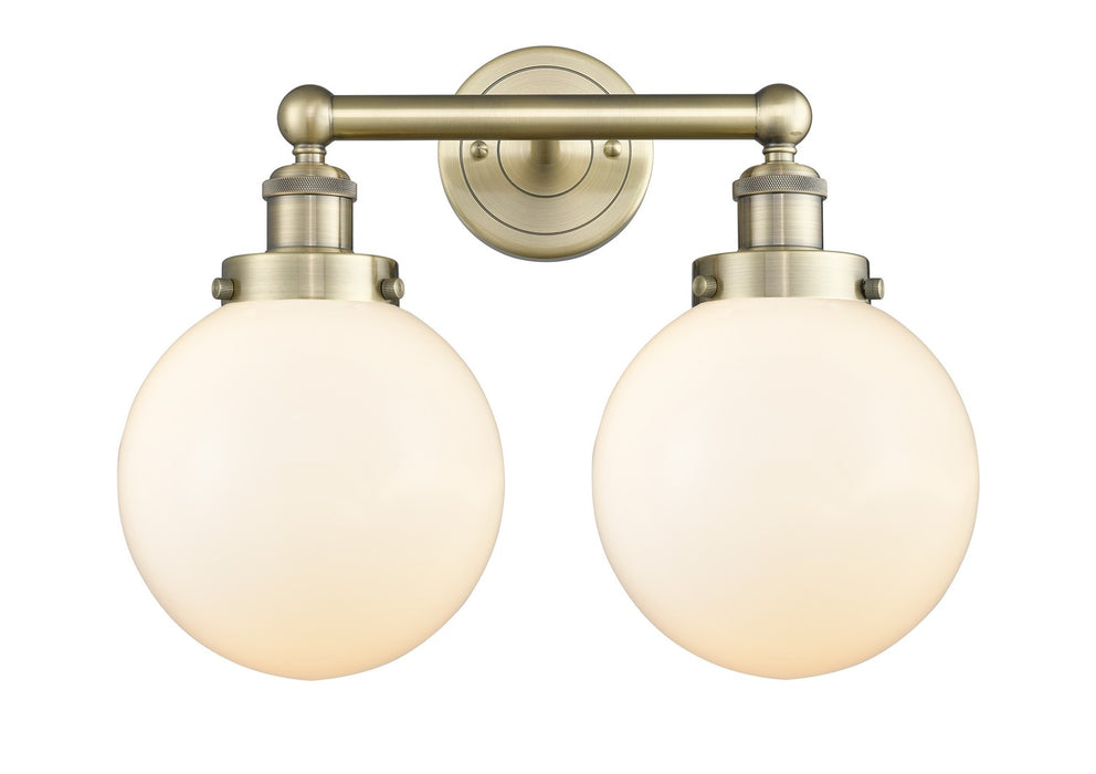 Innovations 616-2W-AB-G201-8 Two Light Bath Vanity, Antique Brass