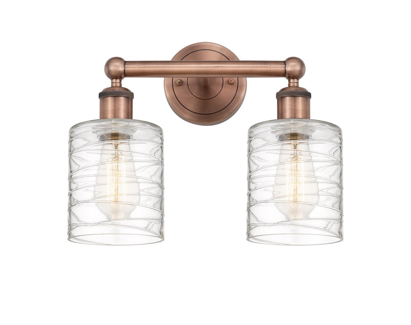 Innovations 616-2W-AC-G1113 Two Light Bath Vanity, Antique Copper