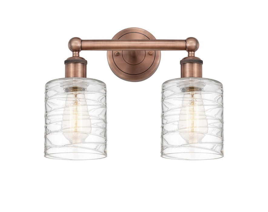 Innovations 616-2W-AC-G1113 Two Light Bath Vanity, Antique Copper