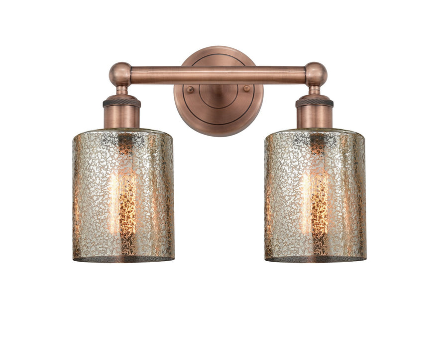 Innovations 616-2W-AC-G116 Two Light Bath Vanity, Antique Copper