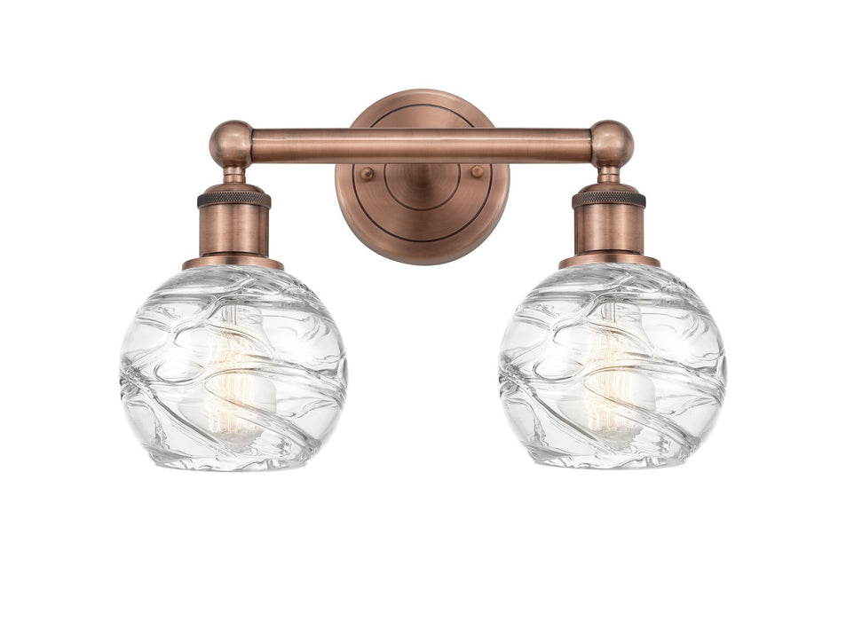 Innovations 616-2W-AC-G1213-6 Two Light Bath Vanity, Antique Copper