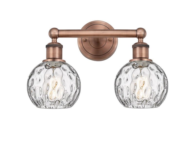 Innovations 616-2W-AC-G1215-6 Two Light Bath Vanity, Antique Copper