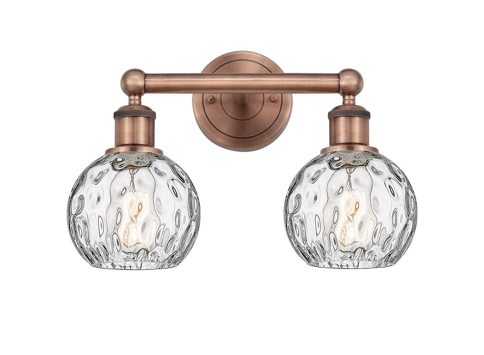 Innovations 616-2W-AC-G1215-6 Two Light Bath Vanity, Antique Copper