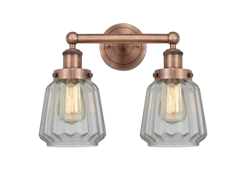 Innovations 616-2W-AC-G142 Two Light Bath Vanity, Antique Copper