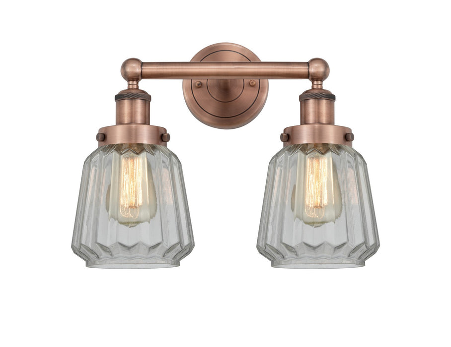 Innovations 616-2W-AC-G142 Two Light Bath Vanity, Antique Copper