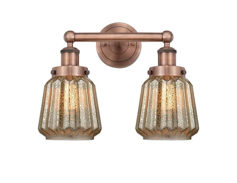 Innovations 616-2W-AC-G146 Two Light Bath Vanity, Antique Copper