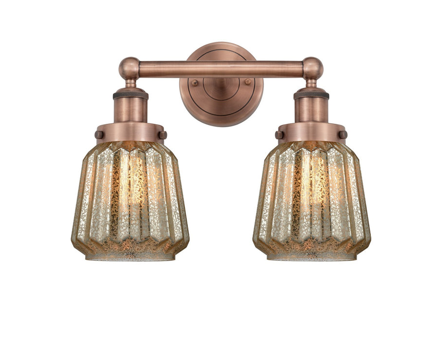 Innovations 616-2W-AC-G146 Two Light Bath Vanity, Antique Copper