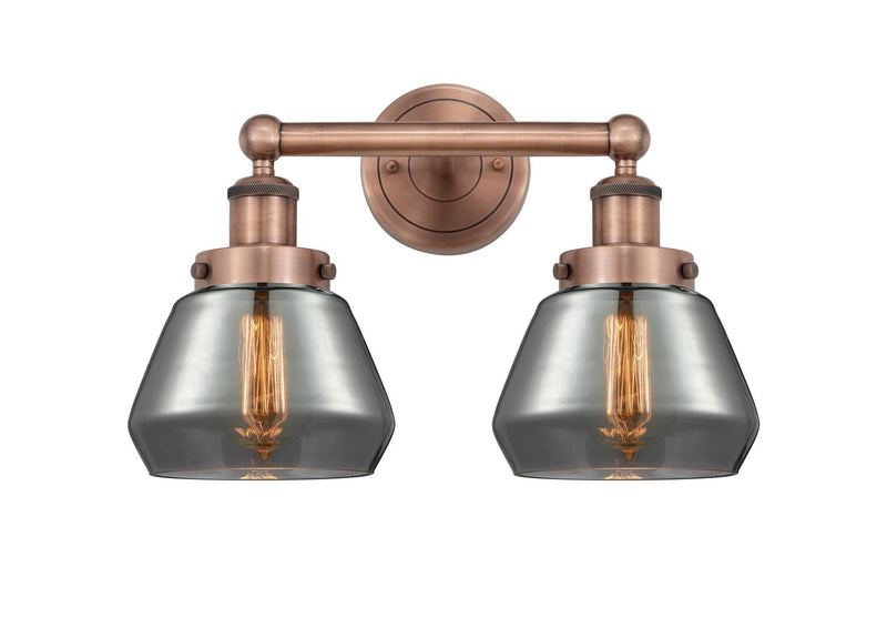 Innovations 616-2W-AC-G173 Two Light Bath Vanity, Antique Copper