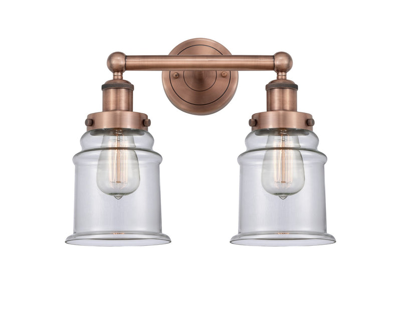 Innovations 616-2W-AC-G182 Two Light Bath Vanity, Antique Copper