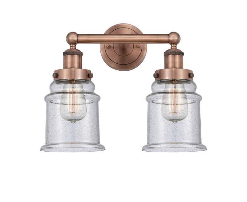 Innovations 616-2W-AC-G184 Two Light Bath Vanity, Antique Copper