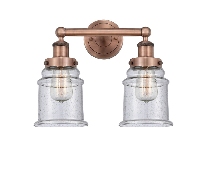 Innovations 616-2W-AC-G184 Two Light Bath Vanity, Antique Copper