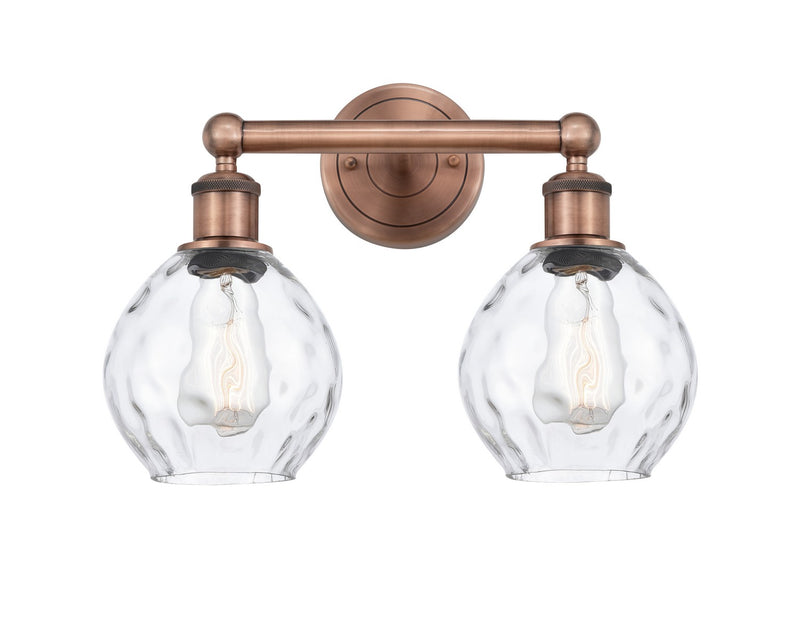 Innovations 616-2W-AC-G362 Two Light Bath Vanity, Antique Copper