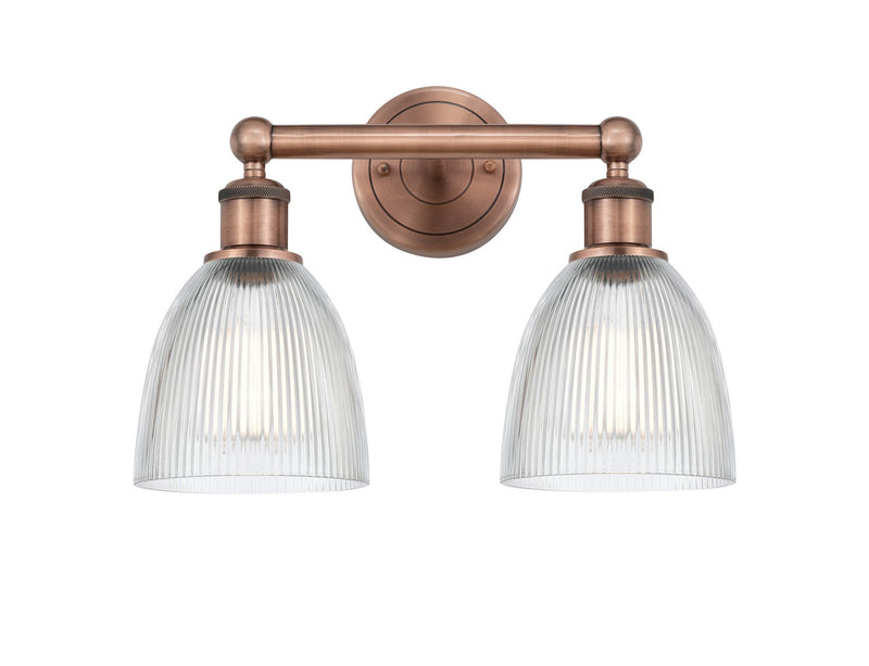 Innovations 616-2W-AC-G382 Two Light Bath Vanity, Antique Copper