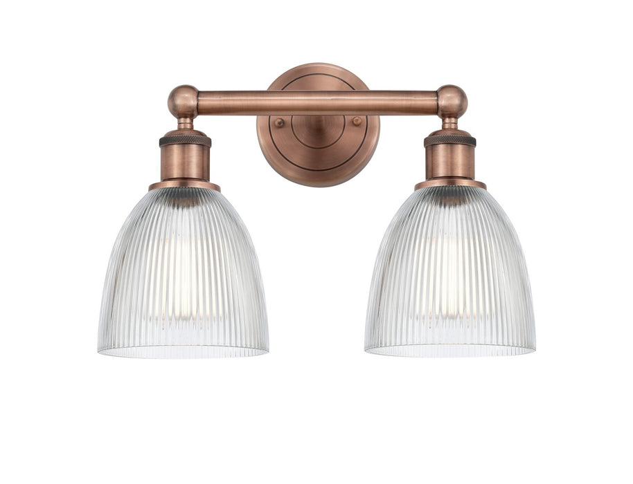 Innovations 616-2W-AC-G382 Two Light Bath Vanity, Antique Copper