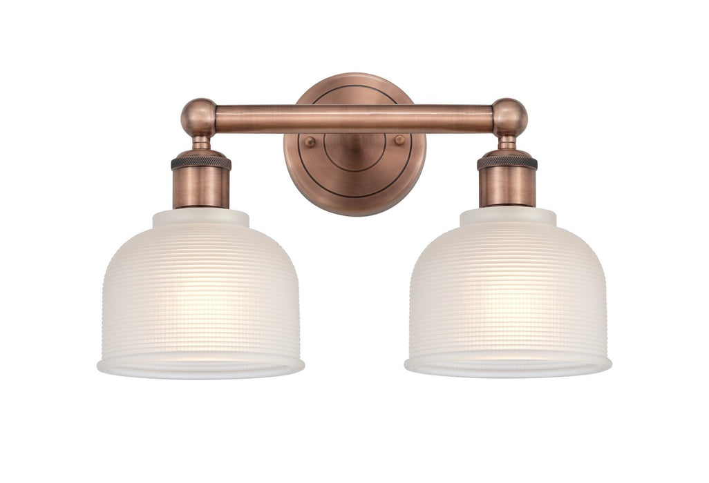 Innovations 616-2W-AC-G411 Two Light Bath Vanity, Antique Copper