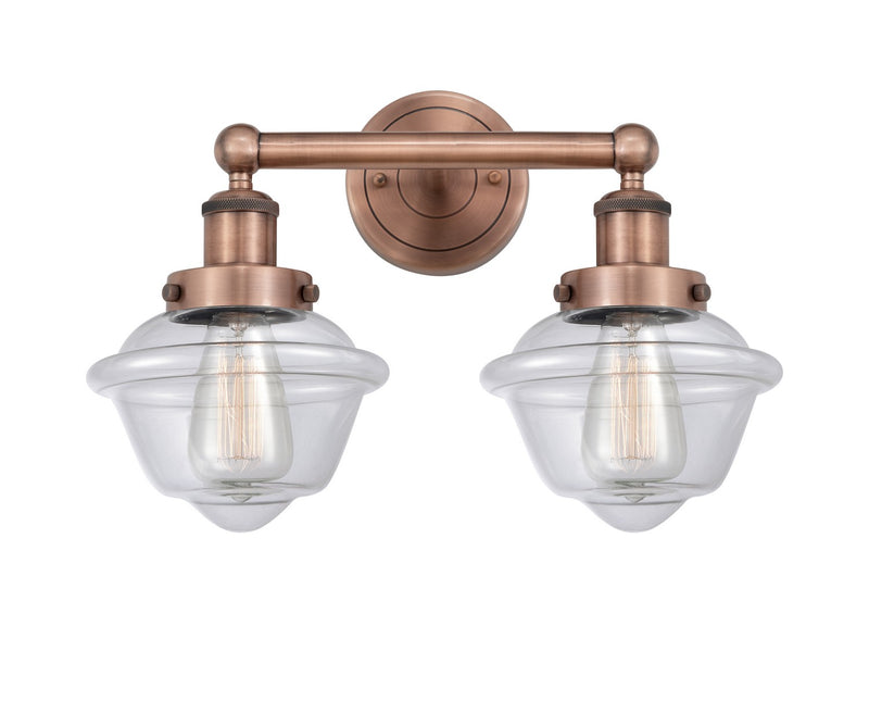 Innovations 616-2W-AC-G532 Two Light Bath Vanity, Antique Copper