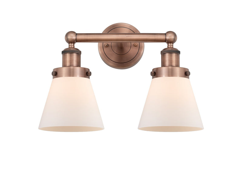 Innovations 616-2W-AC-G61 Two Light Bath Vanity, Antique Copper