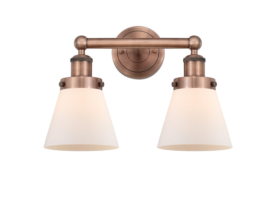 Innovations 616-2W-AC-G61 Two Light Bath Vanity, Antique Copper