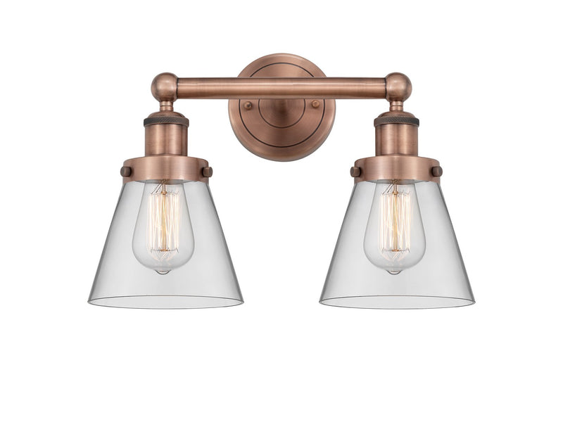 Innovations 616-2W-AC-G62 Two Light Bath Vanity, Antique Copper