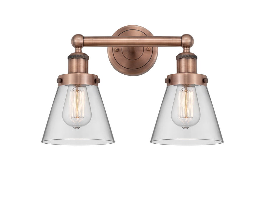 Innovations 616-2W-AC-G62 Two Light Bath Vanity, Antique Copper