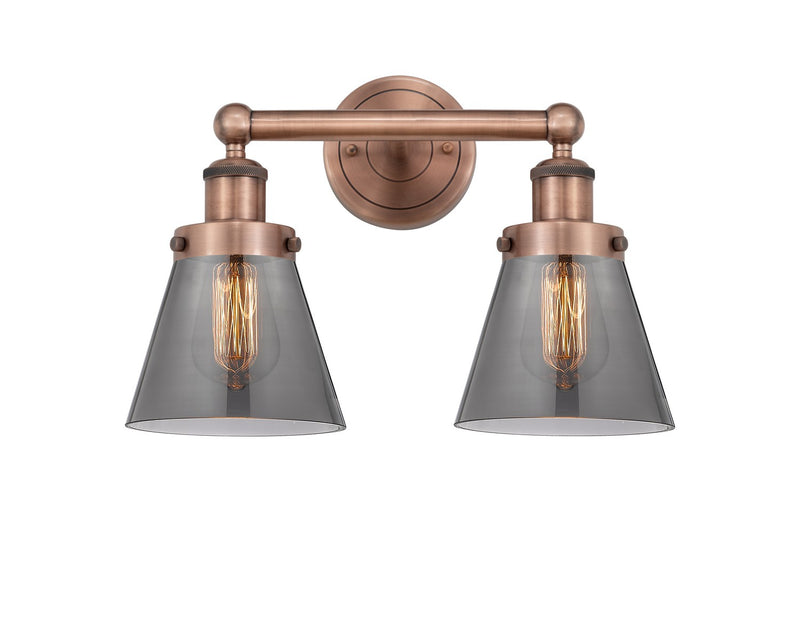 Innovations 616-2W-AC-G63 Two Light Bath Vanity, Antique Copper