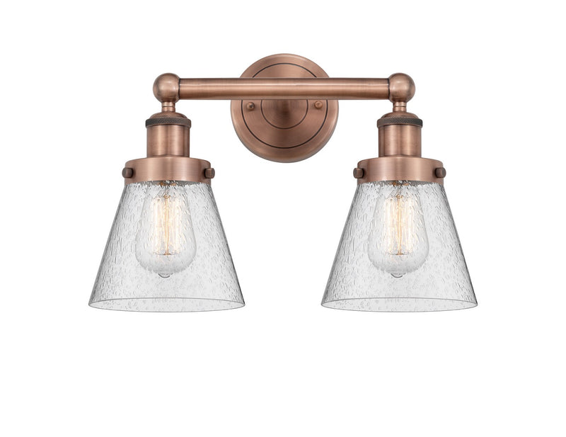 Innovations 616-2W-AC-G64 Two Light Bath Vanity, Antique Copper