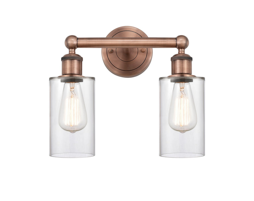 Innovations 616-2W-AC-G802 Two Light Bath Vanity, Antique Copper