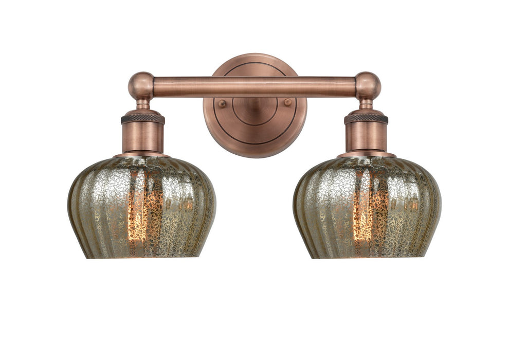 Innovations 616-2W-AC-G96 Two Light Bath Vanity, Antique Copper