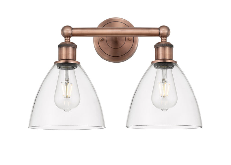 Innovations 616-2W-AC-GBD-752 Two Light Bath Vanity, Antique Copper