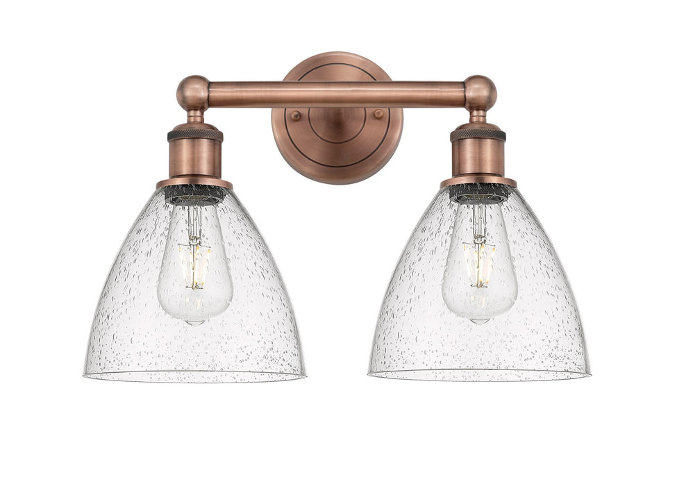 Innovations 616-2W-AC-GBD-754 Two Light Bath Vanity, Antique Copper