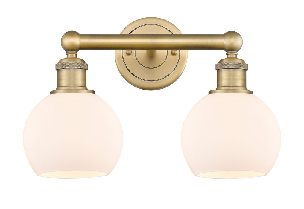 Innovations 616-2W-BB-G121-6 Two Light Bath Vanity, Brushed Brass