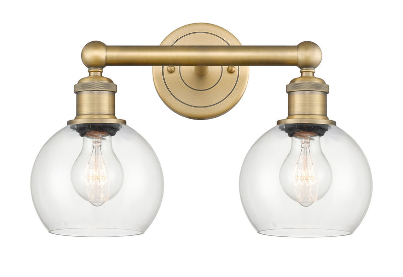 Innovations 616-2W-BB-G122-6 Two Light Bath Vanity, Brushed Brass