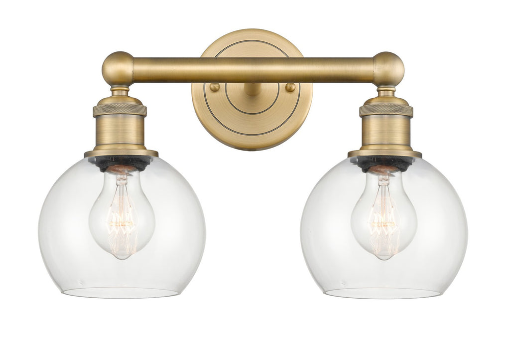 Innovations 616-2W-BB-G122-6 Two Light Bath Vanity, Brushed Brass