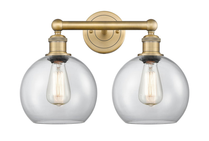 Innovations 616-2W-BB-G122-8 Two Light Bath Vanity, Brushed Brass