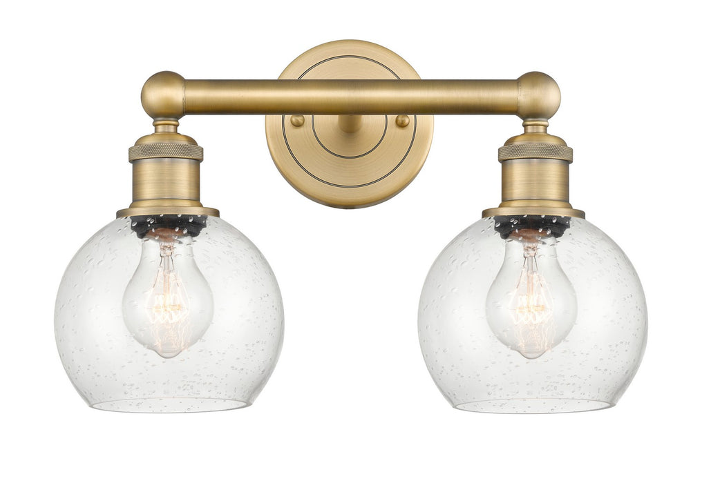 Innovations 616-2W-BB-G124-6 Two Light Bath Vanity, Brushed Brass