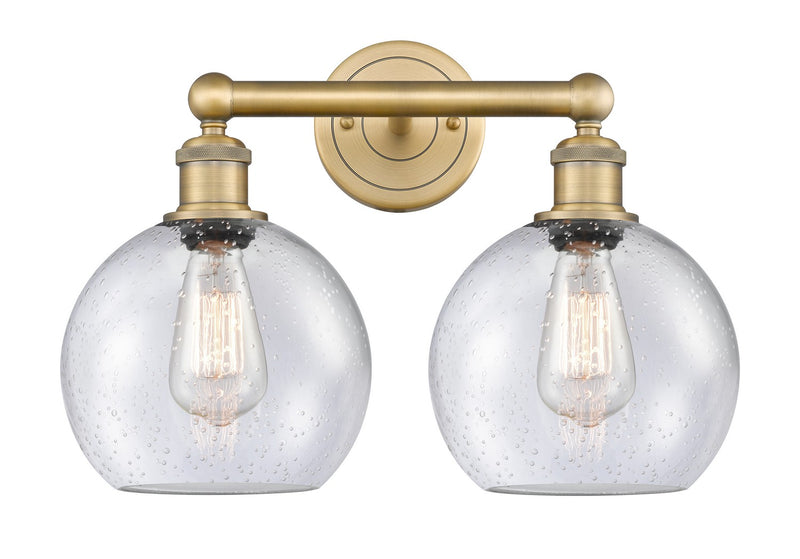 Innovations 616-2W-BB-G124-8 Two Light Bath Vanity, Brushed Brass