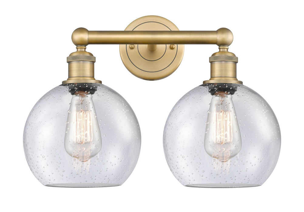 Innovations 616-2W-BB-G124-8 Two Light Bath Vanity, Brushed Brass