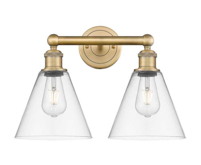 Innovations 616-2W-BB-GBC-82 Two Light Bath Vanity, Brushed Brass