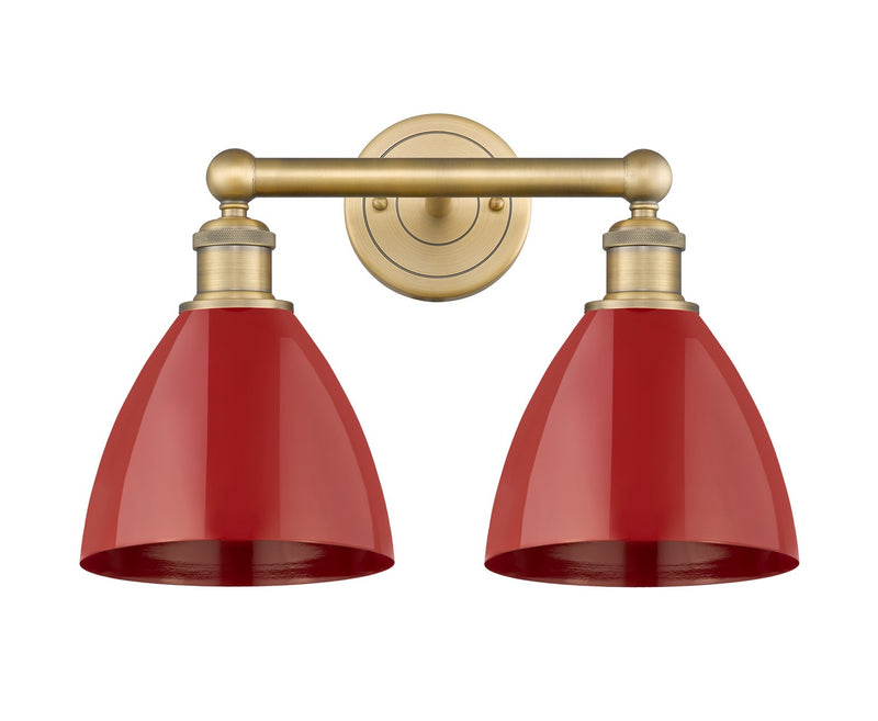 Innovations 616-2W-BB-MBD-75-RD Two Light Bath Vanity, Brushed Brass