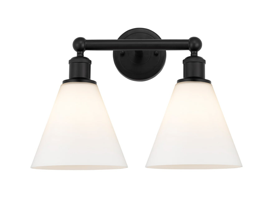 Innovations 616-2W-BK-GBC-81 Two Light Bath Vanity, Matte Black