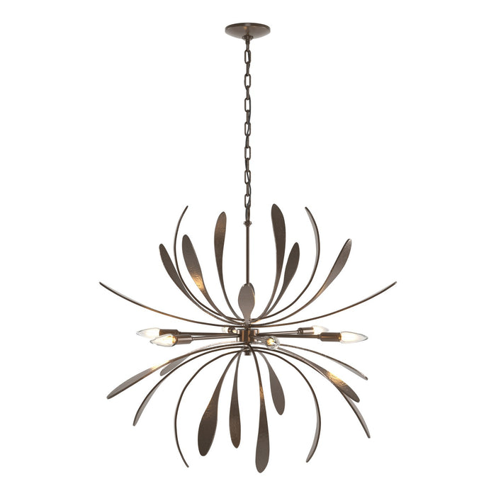 Hubbardton Forge 104350-SKT-05 Six Light Chandelier, Bronze