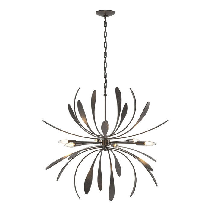 Hubbardton Forge 104350-SKT-14 Six Light Chandelier, Oil Rubbed Bronze