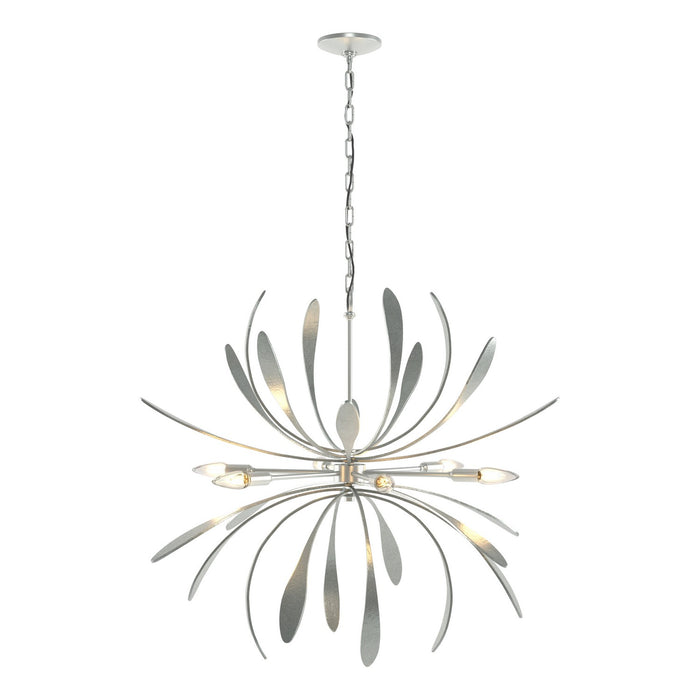 Hubbardton Forge 104350-SKT-82 Six Light Chandelier, Vintage Platinum