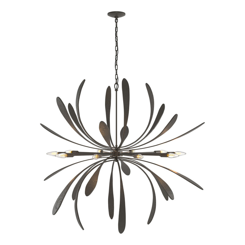 Hubbardton Forge 104355-SKT-07 Ten Light Chandelier, Dark Smoke