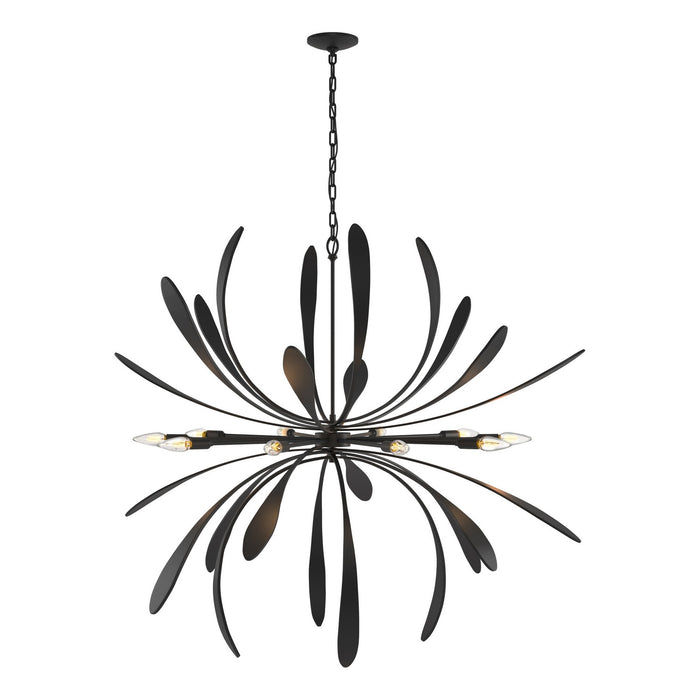Hubbardton Forge 104355-SKT-10 Ten Light Chandelier, Black