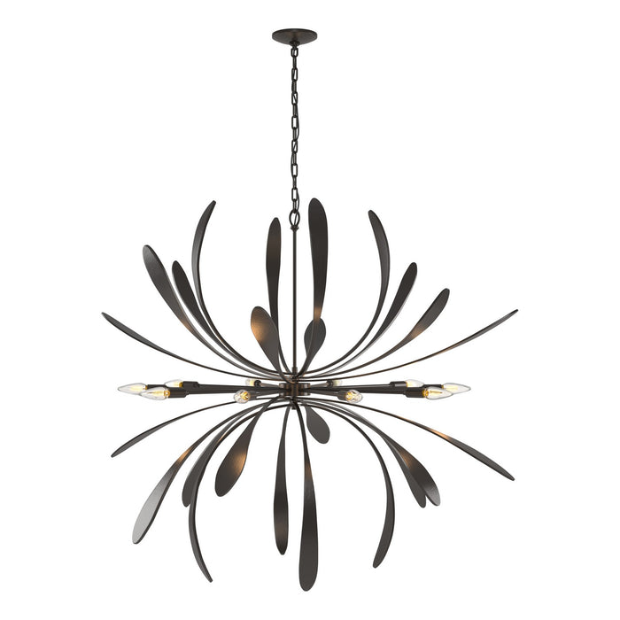 Hubbardton Forge 104355-SKT-14 Ten Light Chandelier, Oil Rubbed Bronze