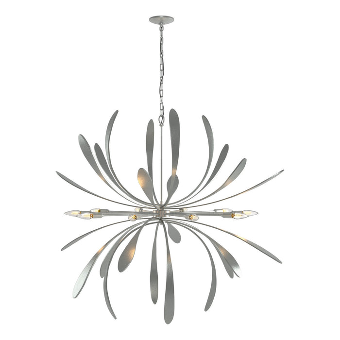 Hubbardton Forge 104355-SKT-82 Ten Light Chandelier, Vintage Platinum