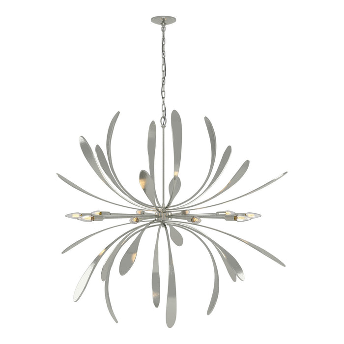 Hubbardton Forge 104355-SKT-85 Ten Light Chandelier, Sterling